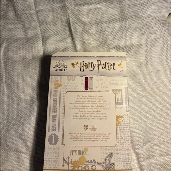 2/$30 Harry Potter box set 2 pairs of socks. Sz 4-10 cream  & pair burgundy - Picture 3 of 5